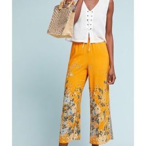 Anthropologie Schuyler pants in yellow motif